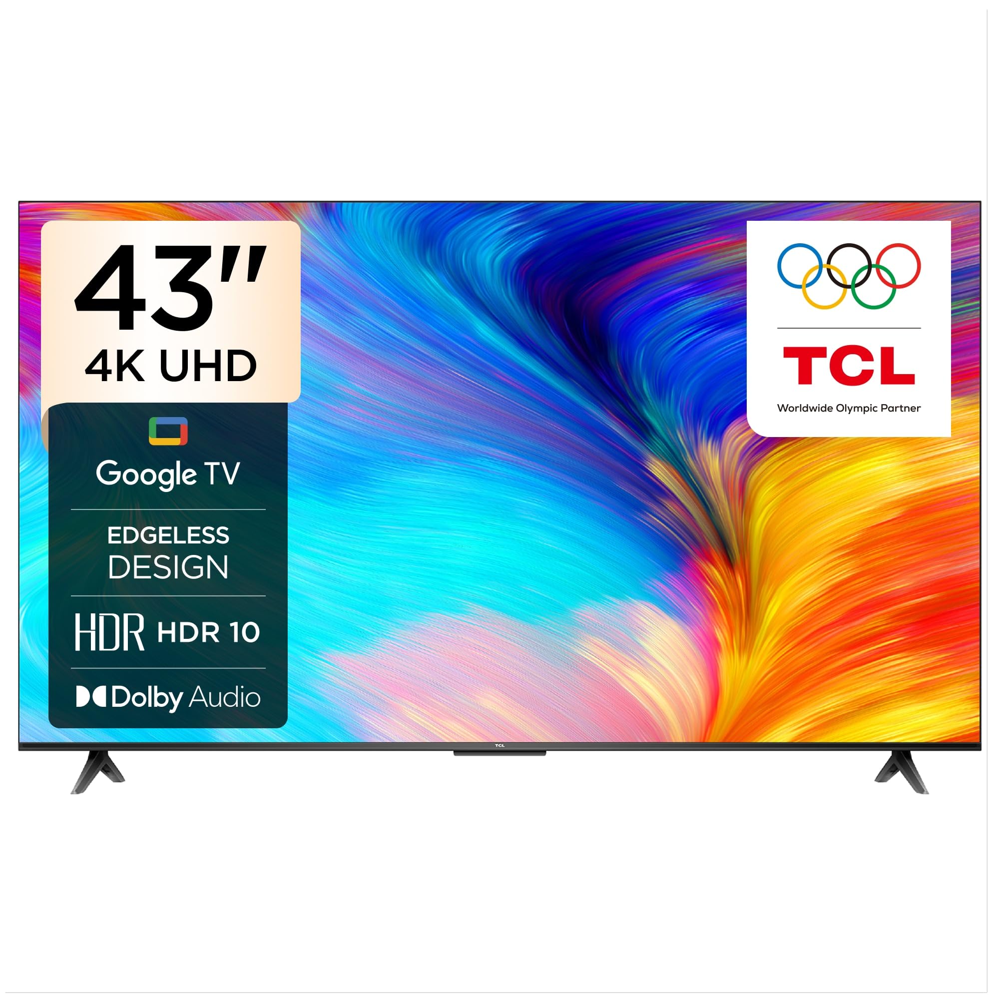 TCL 43P635 Television 43 Inch Smart TV 4K UHD HDR Gaming Google TV